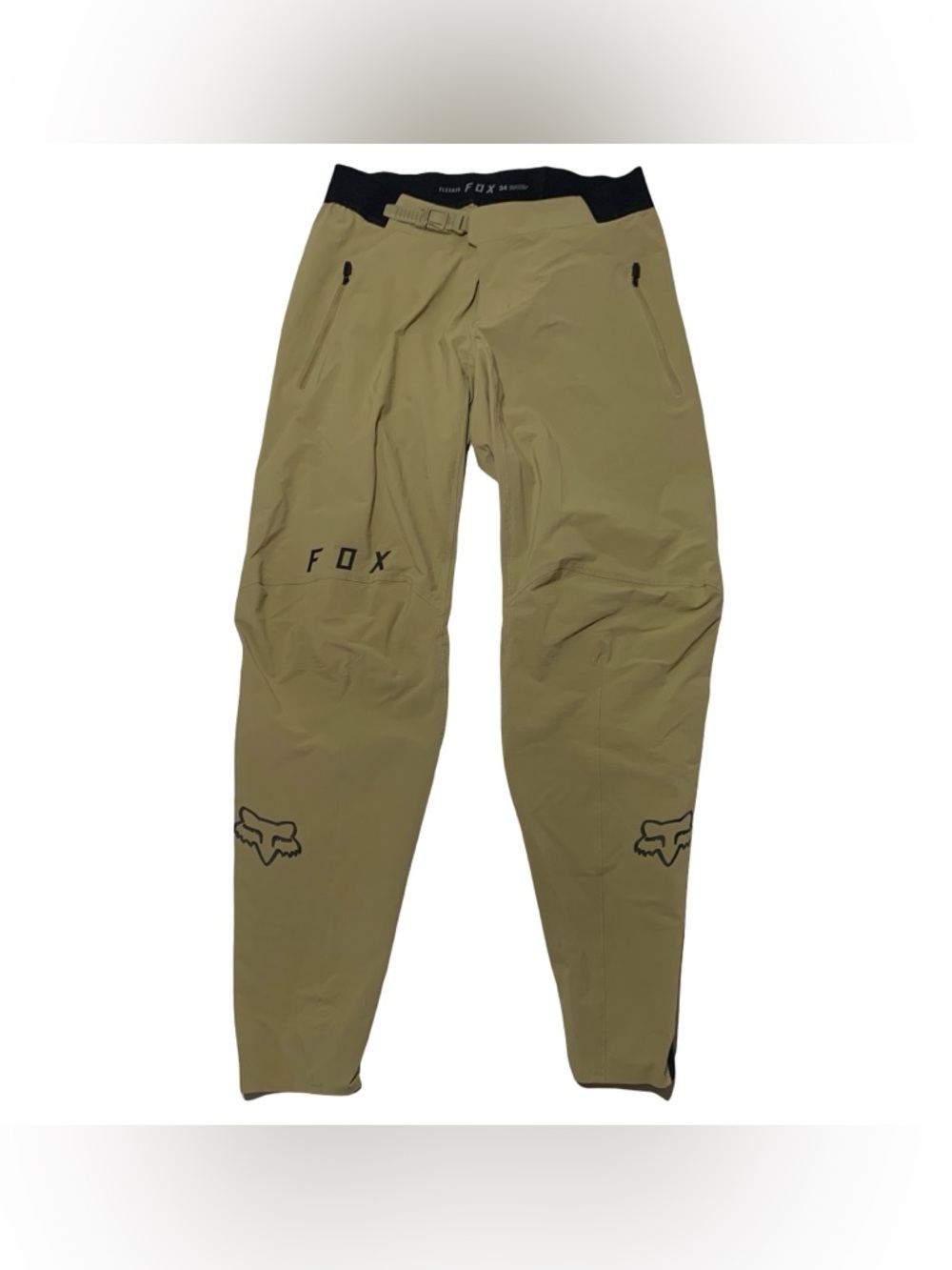 Fox Flexair Pants Mens Size 34 x 32 Tan Mountain Bike Motocross Zippered Pockets